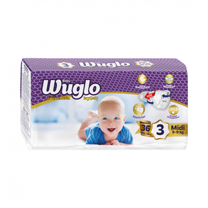 WUGLO Couches jetables pour bébé en coton doux, respirant et très absorbant, imprimées, avec SAP, protection anti-fuites, conception 2 couches TR - Product Image 4