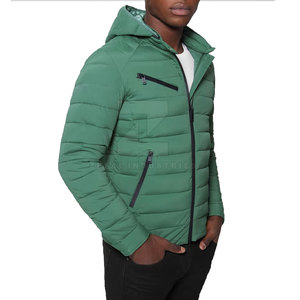Veste bouffante pour hommes léger coupe-vent hiver extérieur mode porter respirant écologique avant Logo - Product Image 3