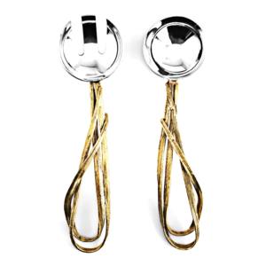 Juego de cubiertos de acero inoxidable con acabado Chapado en Color plateado y mango de madera pura de 5 cucharas, tenedores, cuchillos, cubiertos para uso en fiestas en casa - Product Image 6