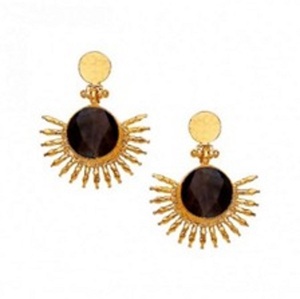 Pendientes de plata de ley 925 con forma redonda, Gema labradorita, novedad - Product Image 1