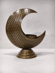 ที่วางเทียนตาข่ายโลหะแบบใช้มือสำหรับการตัดแสงโดยรอบและการตกแต่งที่มีเสน่ห์ในบ้านที่ทันสมัย - Product Image 4