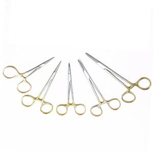 Fórceps de mosquitos hemostáticos rectos quirúrgicos La base de los instrumentos quirúrgicos Sutur Kit Medic Instrument - Product Image 1