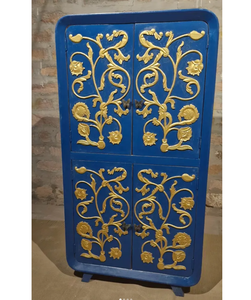 Elegant Traditional Wooden Lockable <b>Wardrobe</b> Beautiful Handcrafted Carvings Strong Sturdy Construction Freestanding Assembled - Product Image 1