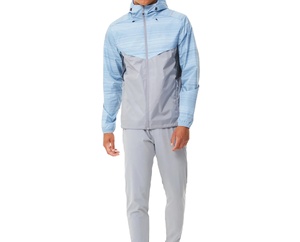 Chándal de tela original 100% con logotipo personalizado para exteriores para hombre, chándal cortavientos de nailon liso ajustado para gimnasio a precio barato al por mayor - Product Image 1