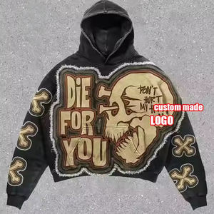 Sudaderas con capucha de alta calidad para hombre, ropa de calle Unisex, suéter, sudaderas con capucha personalizadas al por mayor, sudaderas con capucha con logotipo impreso para hombre - Product Image 1