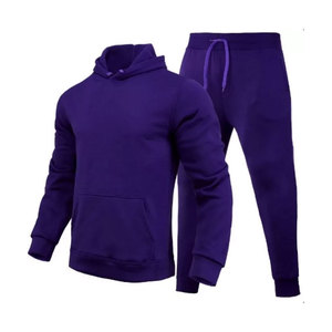 Sweatsuits for Men 2 Piece Hoodie Jogging Tracksuit Custom Printed Solid Eco-Friendly Windproof Regular Fit Tracksuit - Product Image 5