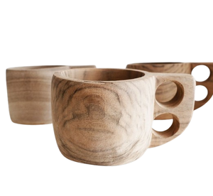Recién llegado, taza de madera reutilizable para beber, Color marrón, bebidas de café, bebidas, tazas de madera de Mango, taza con asa - Product Image 5