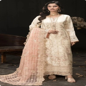 Nouvel arrivage de vêtements ethniques à la mode Georgette de qualité supérieure avec broderie lourde Costume Salwar Fabricant de mode pour femme - Product Image 1