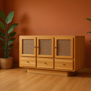 High Quality Solid Wood Minimalist Design Cabinet for <b>Kitchen</b> & Hotel for Home & Apartment Furniture - Product Image 1