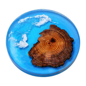 Handmade <b>Wooden</b> <b>Coasters</b> with Glitter Accents square Shape Customizable Options-perfect for Modern Home Office Gifting - Product Image 5