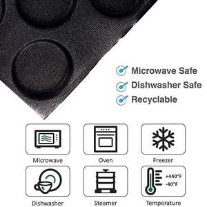 Silicone bánh hamburger Bun Pan, không dính bánh mì khuôn Hot Dog bánh mì hình thức, Vòng đục lỗ bánh tờ - Product Image 4