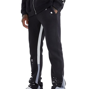 Custom <b>Paints</b> Style Panel Design Hot Selling Streetwear Slim Fit French Terry Heavyweight Winter Wear Men's Joggers - Product Image 1