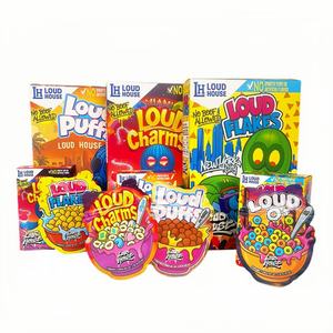 Caja de papel troquelada personalizada con impresión holográfica para galletas y dulces de 3.5g, diseño de flores exóticas, con juego de bolsas de Mylar de 3.5g (8 unidades) - Product Image 1