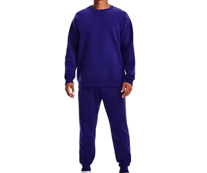 Survêtement pour homme, sweat-shirt à fermeture éclair à manches longues, pantalon, ensemble 2 pièces, vêtements de sport pour l'entraînement au football, automne-hiver, respirant, 100% coton - Product Image 4