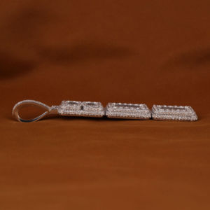 จี้เพชรรูปฮิปฮอปประดับ925เงินแท้จี้วิบวับของขวัญสำหรับผู้ชายปรับแต่งตามรูปทรงเรขาคณิตสำหรับปลูกในแล็บ - Product Image 3