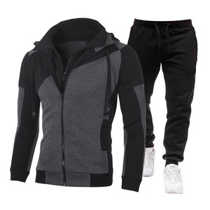 2022 alta calidad deporte al aire libre hombres 2 piezas conjunto OEM personalizado chándal sudaderas con capucha conjunto entrenamiento Jogging Wear Jogger conjunto chándal - Product Image 4