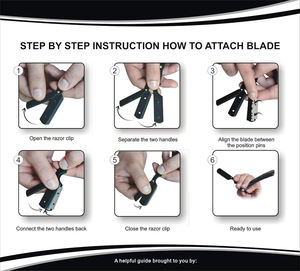 Rasoir professionnel en bois The Warrior pour barbier à bord droit-Shavette à gorge coupée de qualité salon - Product Image 3