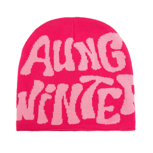 Tendance chaud hiver bonnets chapeaux décontracté fête porter des casquettes de sport acrylique tricoté bonnets hiver crâne casquette broderie personnalisée - Product Image 2