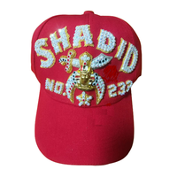 Parches decorativos de pedrería bordados de una y dos filas para sombrero Fez masónico hecho a mano, estilo Shriners, con apliques de joyería