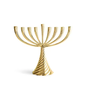 Menorah moderne en métal de luxe Candélabre de Hanoukka au design attrayant pour les mariages et les célébrations de la lumière éternelle - Product Image 5