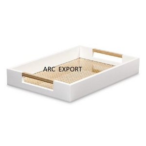 White <b>Marble</b> With Metal Gold Handles Stylish Design Wedding Decoration <b>Large</b> Food and Snacks Serving Tray in Wholesaler Price - Product Image 4