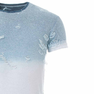 Oem Service Plain 100% Cotton Distress T-<b>shirt</b> Men Custom Size Solid Color Crew Fitness New Fashion Breathable Distress T-<b>shirts</b> - Product Image 3