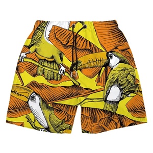 Short de plage à lacets écologique personnalisé coton polyester respirant imprimé de fleurs par sublimation pour la taille de l'entraînement de gymnastique d'été - Product Image 6