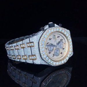 Custom Luxury Moissanite <b>Watch</b> | VVS Iced Out Skeleton | Passes Diamond Tester Wholesale - Product Image 2