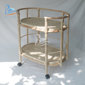 Vente en gros Chariot en rotin naturel, Chariot en rotin en osier pour hôtel Meubles en rotin Meubles d'intérieur faits à la main du Vietnam - Product Image 3
