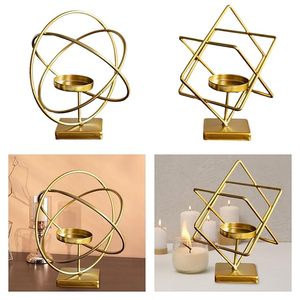 <b>Top</b> Quality Gold Metal Candle Holder Iron Cheap Decorative Candlestick for Home Decoration Candle Light Mold - Product Image 3