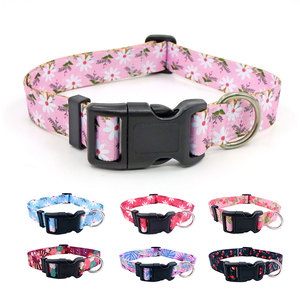 Collier pour chien réglable à imprimé floral personnalisé, fermeture à boucle en nylon, pour petits chiens, toutes saisons - Product Image 4