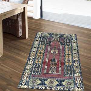 Tapis imprimé à motifs vintage : musulman, géométrique, persan, turc, Ramadan, avec poils doux - Product Image 3
