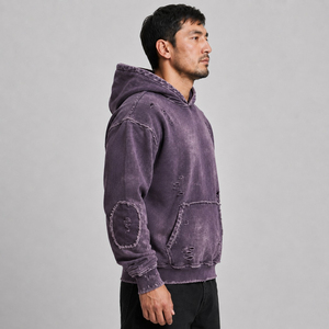 Sweat-shirts pour hommes grande taille, effet usé, 100% coton, respirants, écologiques, séchage rapide, haute qualité, faible MOQ, prix bas - Product Image 6