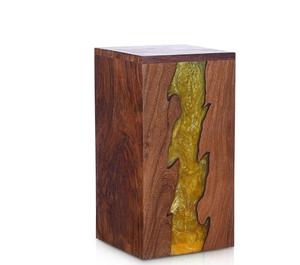 Handcrafted Rosewood Golden Resin Urn <b>Box</b> Elegant Memorial Keepsake <b>for</b> <b>Ashes</b> Urn Unique Sympathy Gift - Product Image 4