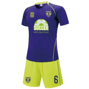 Venta al por mayor kits de fútbol de manga corta transpirable diseño personalizado patrón fútbol Jersey ropa deportiva Jersey al por mayor fútbol personalizado - Product Image 1