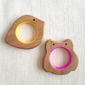 แหวนยางสำหรับกัดทำจากไม้สะเดาออร์แกนิกของเล่นแบบนุ่มใช้ได้ทั้งชายและหญิงของเล่นแบบตลกสำหรับเด็กทารกกัด - Product Image 3