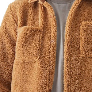 Sudadera con capucha para hombre, abrigo de invierno, forro polar 100% algodón, forro polar de Color sólido, chaqueta térmica con cremallera para hombre, chaqueta Sherpa personalizada - Product Image 6