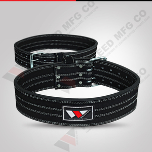 Cinturón de levantamiento de pesas de cuero de doble punta, cinturón de potencia de 10 mm de grosor, cinturón de entrenamiento de gimnasio de alta resistencia para fitness y levantamiento de pesas - Product Image 1