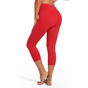 Spandex Poliéster Último diseño Cómodo Mujeres Yoga Pantalones Gimnasio Desgaste Cintura elástica Yoga Leggings - Product Image 5