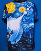 T-shirt sportif pour homme de haute qualité 100% coton, imprimé personnalisé, design de personnage, manches courtes, sublimation, respirant, séchage rapide