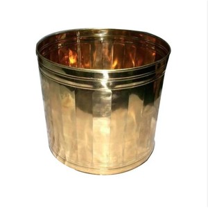 Macetas de metal de diseño atractivo para decoración de hogar y jardín, maceta de flores con acabado Dorado, la mejor calidad, llegada caliente - Product Image 1