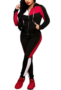 Colorful Printed 100% Cotton Ladies Sweat Suits 2-Piece Winter Tracksuit <b>Women</b> Jogging Tracksuit Set For <b>Women</b> Plus Size Custom - Product Image 2