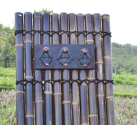 Panneau de treillis décoratif en bambou noir écologique, imperméable, à montage facile, pour clôture naturelle de jardin et d'agriculture
