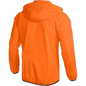 Chaqueta de nailon con capucha impermeable negra con logotipo personalizado regular de alta calidad - Product Image 2