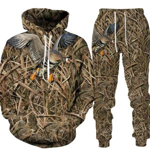 Sudadera con capucha deportiva de manga larga de Color sólido para invierno, conjunto de chándal 3D con sublimación, chándal liso, traje para correr, novedad - Product Image 1