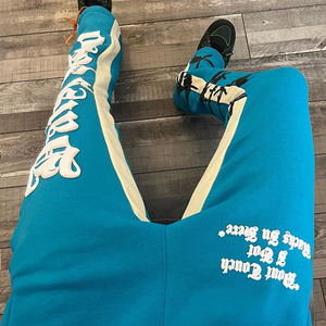Joggers Flare Stacked Sweat Pantalones Custom Puff Print Flare Pants Streetwear 100% Cotton French Terry Stacked Sweatpants 2025 - Product Image 2