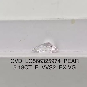 1CT ตัดลูกแพร์เพชรแบบหลวมได้รับการรับรองจาก IGI 1.5ct 3.0ct 4.0ct 5.0ct HPHT CVD - Product Image 3