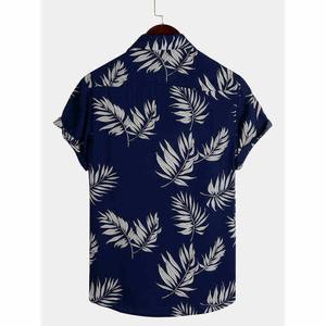 Wholesale Custom <b>Men's</b> <b>Hawaiian</b> <b>Shirts</b> Vintage Floral Beach Casual T-<b>Shirts</b> Sublimation Print Anti-Wrinkle Knitted <b>for</b> Summer - Product Image 2