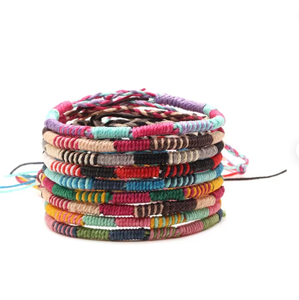1pc Dainty Preppy Bohemian Surfer Braided Woven Coiled Wax Rope <b>Adjustable</b> <b>Bracelet</b> Best Selling Rope <b>Bracelet</b> Men, Nautical Ro - Product Image 1