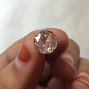 Diamante de corte Rosa moissanita blanca | Claridad VVS |/Fabricación blanca completa para anillos de Diamantes y otras joyas de diamantes - Product Image 5